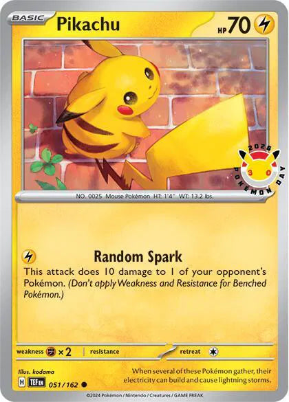 Pikachu 051/162 Pokemon Day 2026