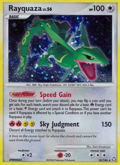 Rayquaza Reverse Holo 14/146 Legends Awakened