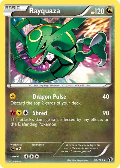 Rayquaza Holofoil 93/113 Legendary Treasures