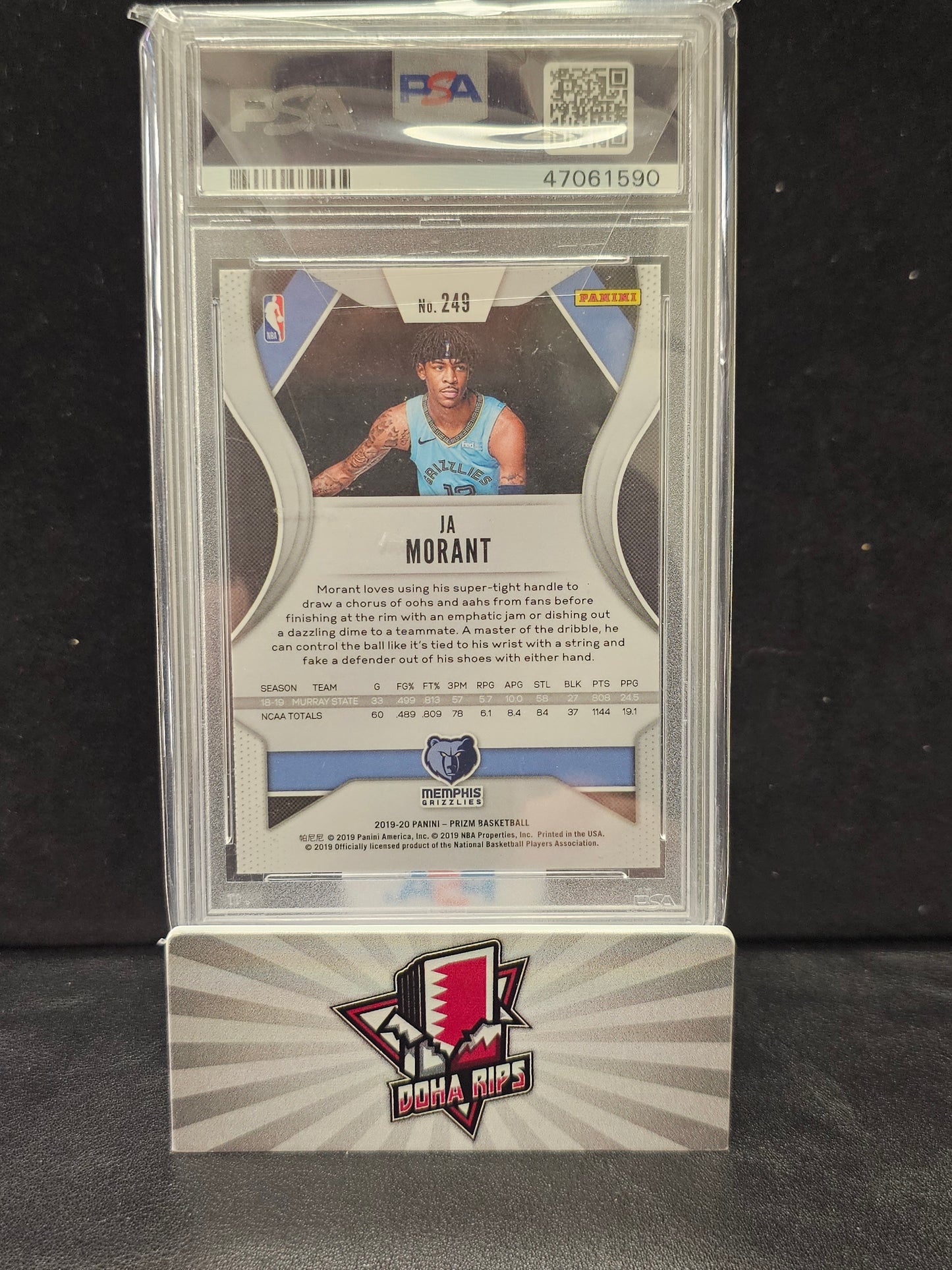 2019 Prizm Ja Morant PSA 9 RC