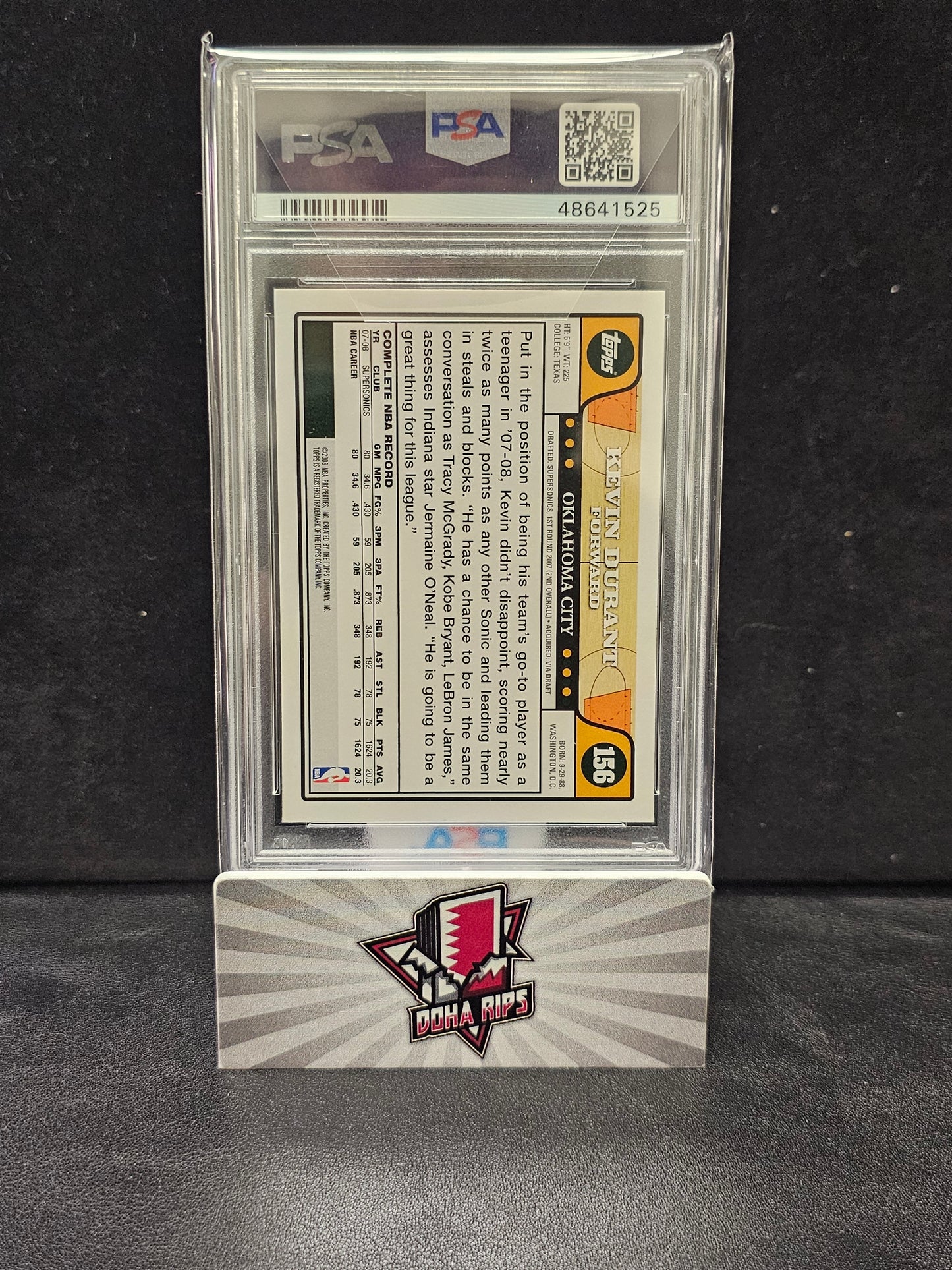 2008 Topps Kevin Durant PSA 10