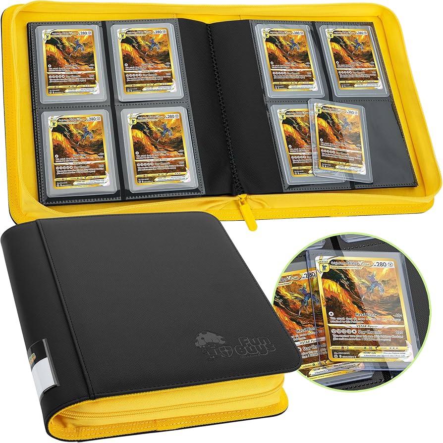 4 Pocket Fun Guys 128 Card Toploader Binder (Multiple colors available)