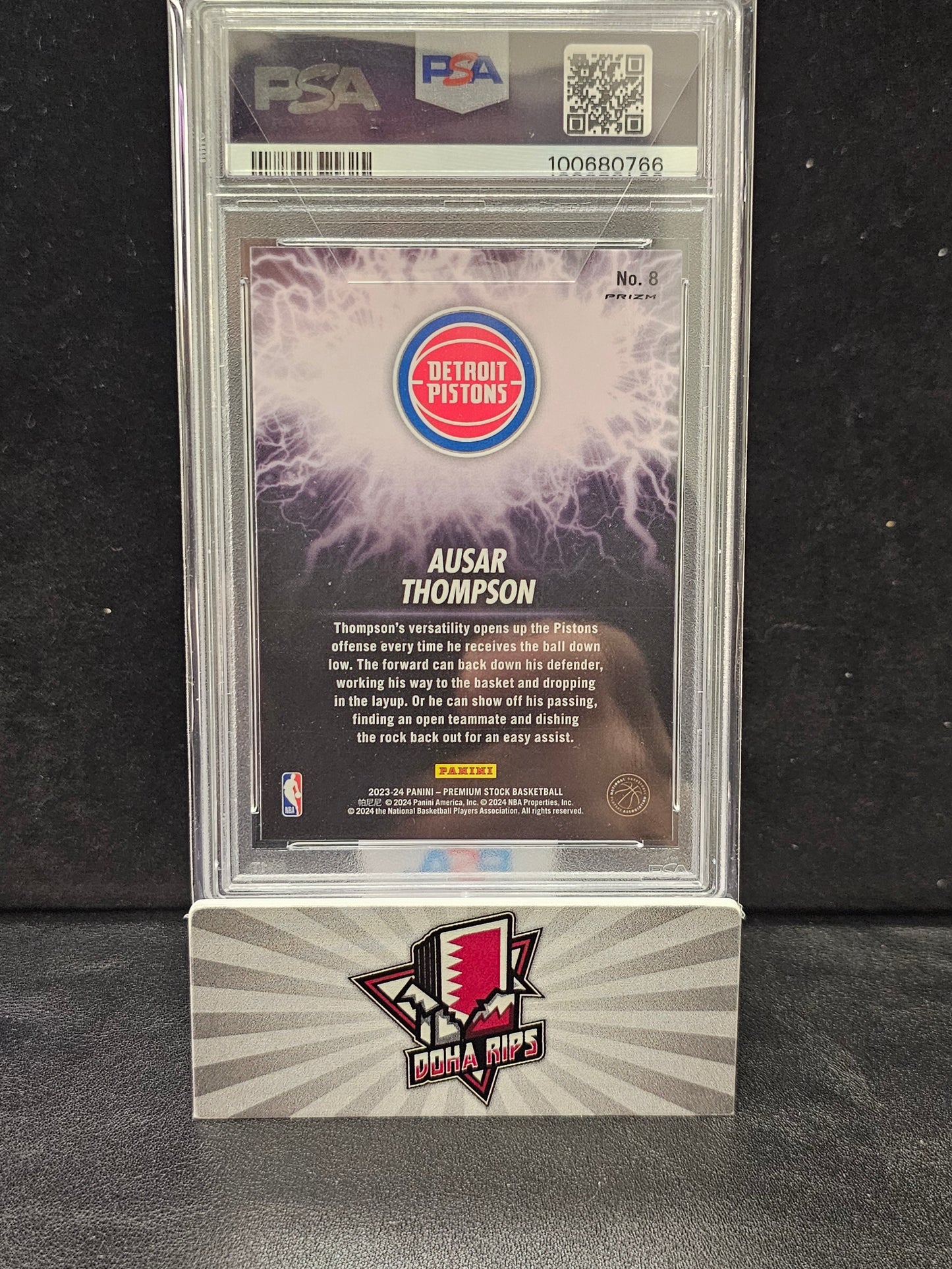 2023/24 Hoops Premium Stock Ausar Thompson High Voltage PSA 10 RC