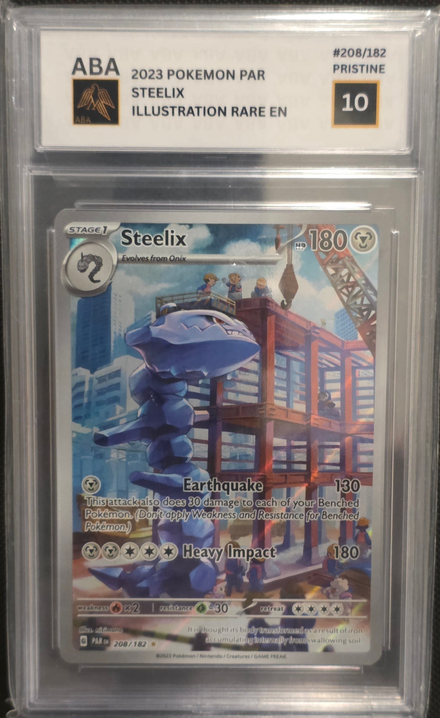 Steelix 208/182 Paradox Rift ABA 10 Yellow Border