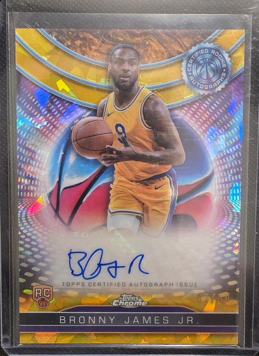 2024/25 Topps Chrome Bronny James Jr 07/50 Certified Rookie Autograph