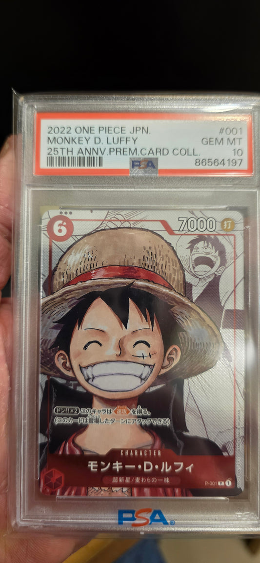 Monkey D. Luffy 25th Anniversary JPN PSA 10