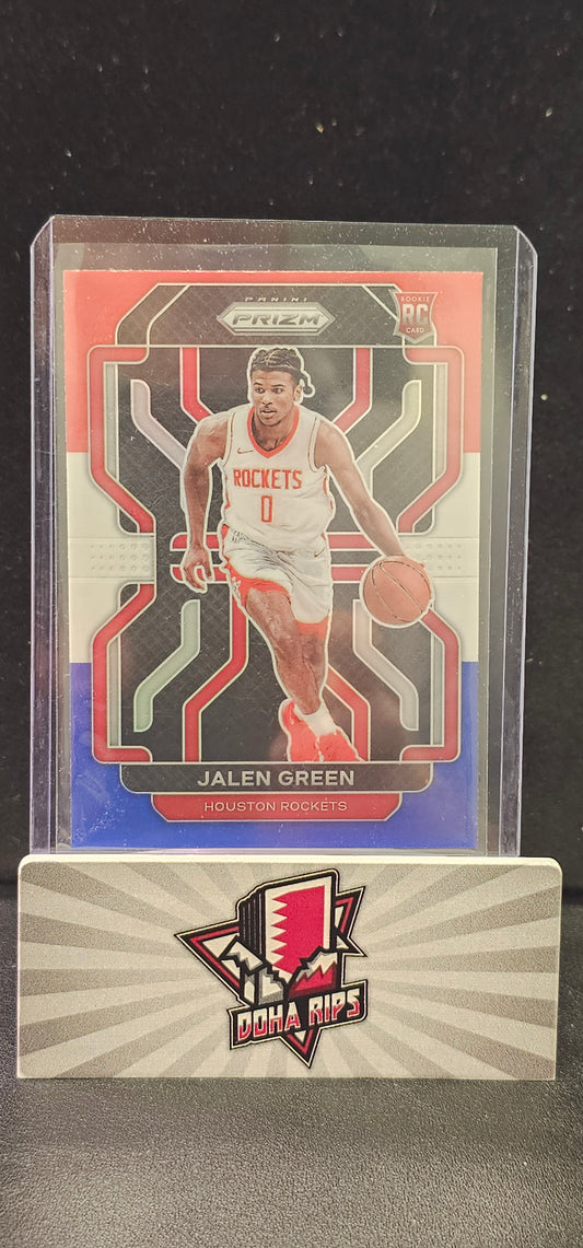 2021/22 Prizm Jalen Green Red, White, and Blue Prizm RC
