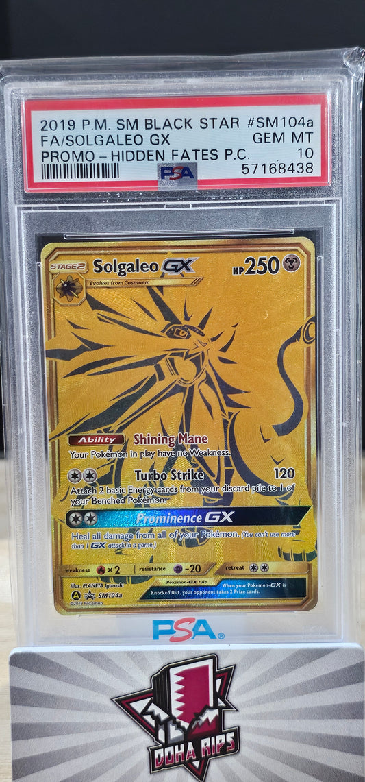 Solgaleo GX SM104a Hidden Fates PSA 10