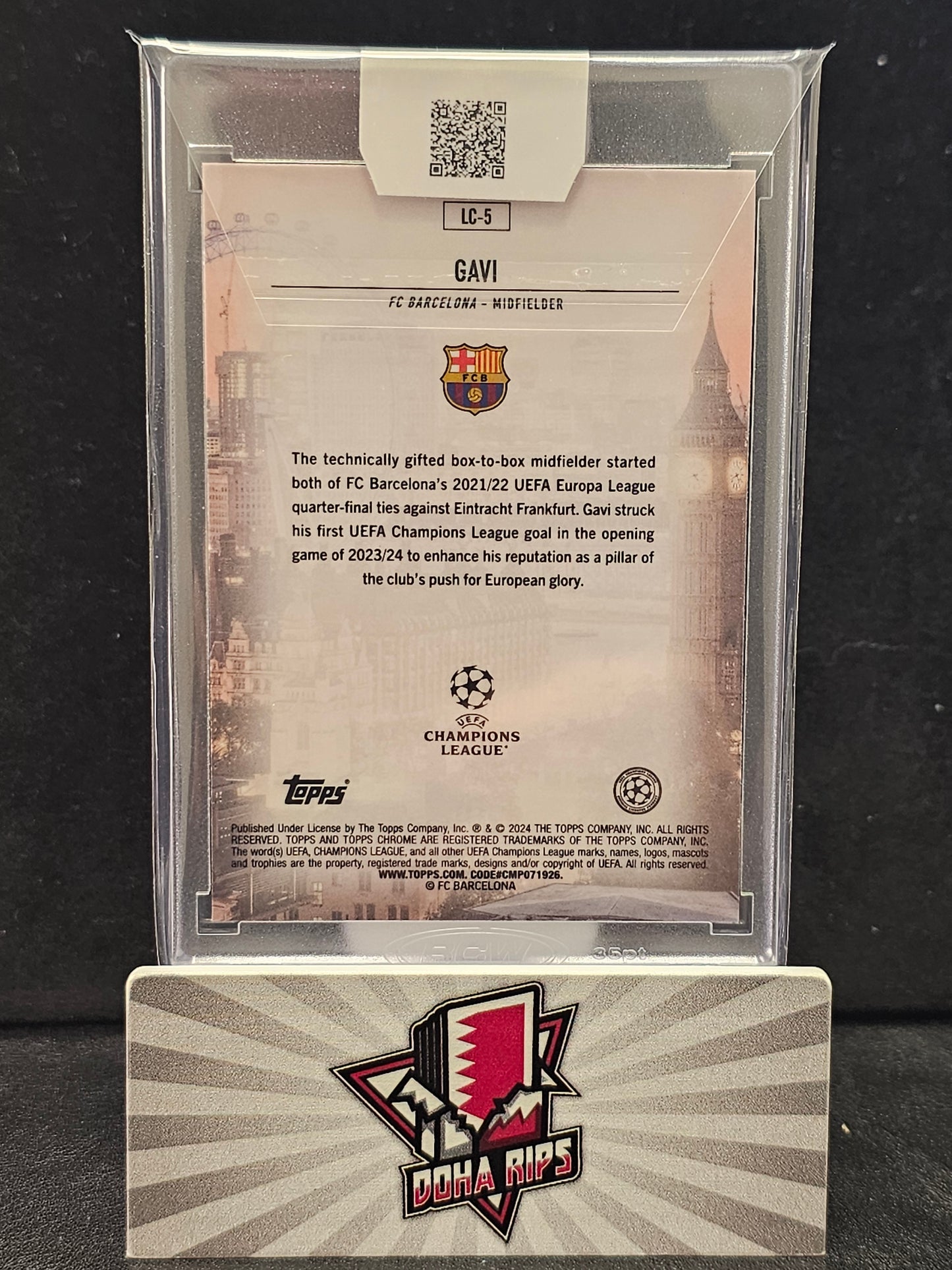 2023/24 Topps Chrome UEFA Club Competions Gavi London Calling