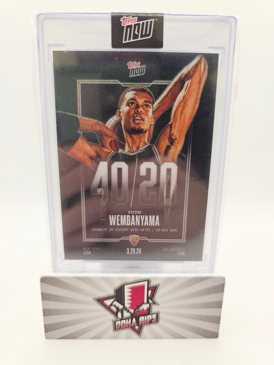 2023/24 Topps Now Victor Wembanyama 40/20