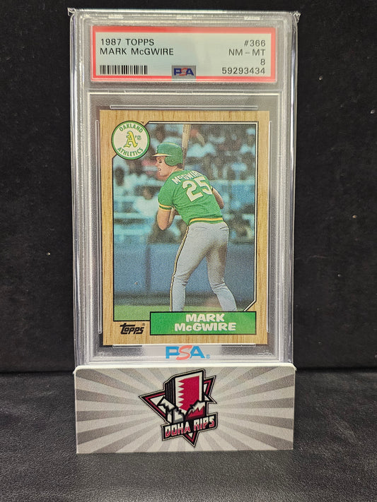 1987 Topps Mark McGwire PSA 8 RC