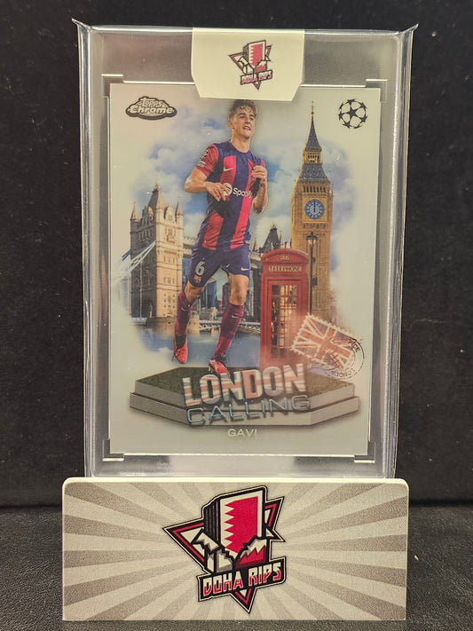 2023/24 Topps Chrome UEFA Club Competions Gavi London Calling