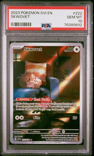 Skwovet 222/198 Scarlet and Violet PSA 10