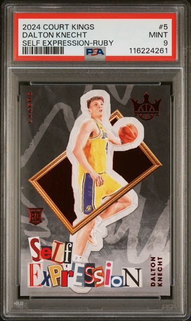 2024 Court Kings Dalton Knecht Self Expression Ruby 074/149 PSA 9